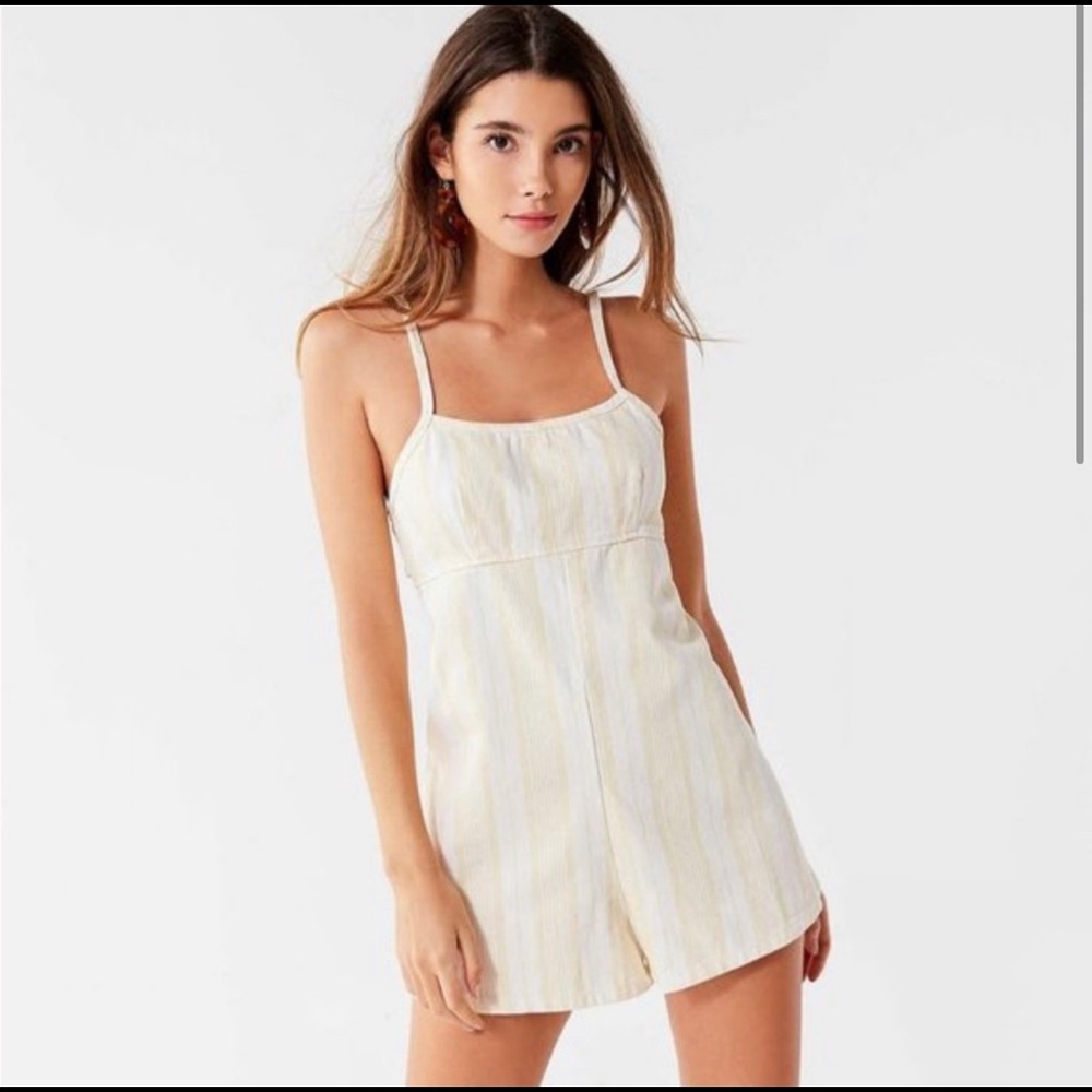 Urban Outfitters BDG Yellow Striped Romper